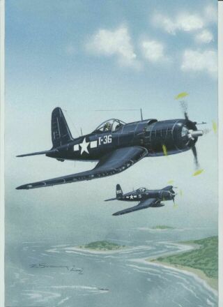 F-4U CORSAIRS 8 X 11 INCHES